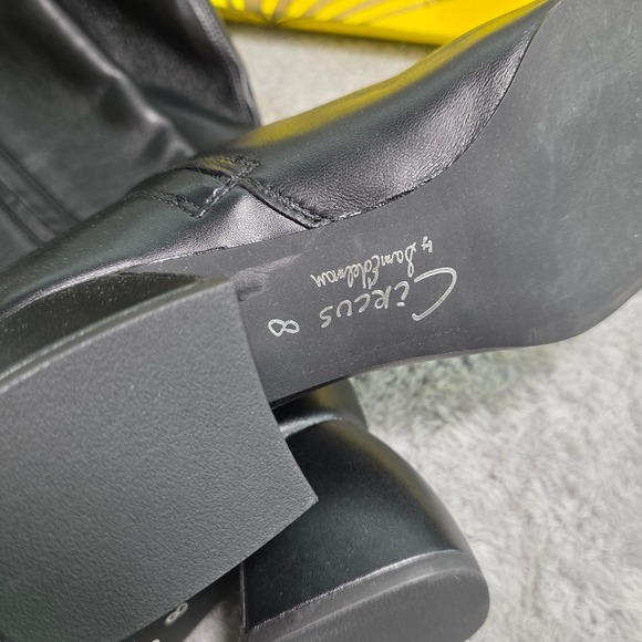 Circus by Sam Edelman Oaklyn Knee High Boots Black Square Toe Women 8 NEW - Picture 7 of 7